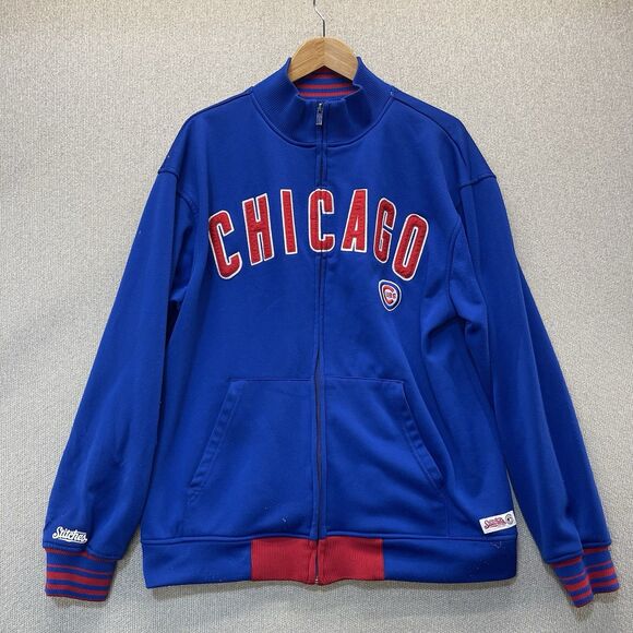 Stitches Chicago Cubs Full Zip Fleece Jacket Coat Men's Large MLB - Picture 9 of 9
